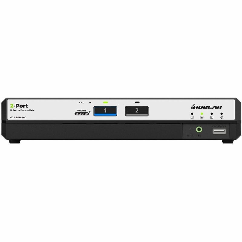 2-PORT SINGLE VIEW TRUE UNIVERSAL (DP/HDMI) SECURE KVM - Thumbnail 1