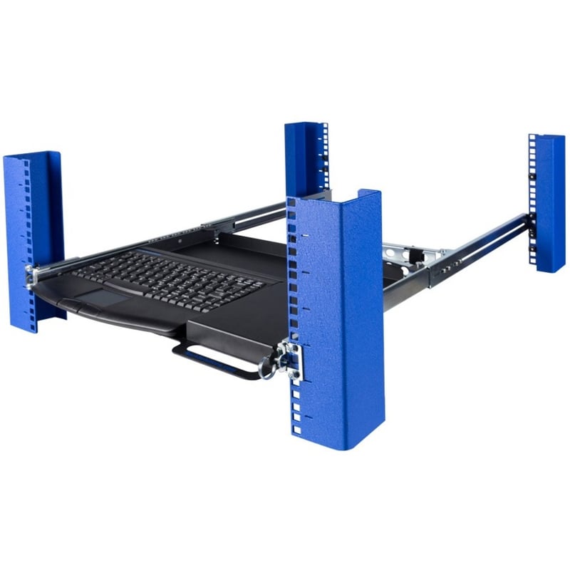 Rack Solutions 1U Sliding Keyboard Shelf with USB Keyboard - Thumbnail 1