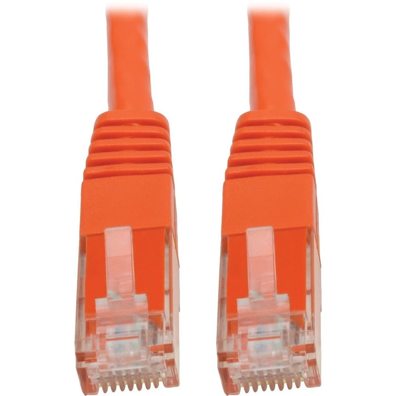 Eaton Tripp Lite Series Cat6 Gigabit Molded (UTP) Ethernet Cable (RJ45 M/M), PoE, Orange, 50 ft. (15.24 m) - Thumbnail 1