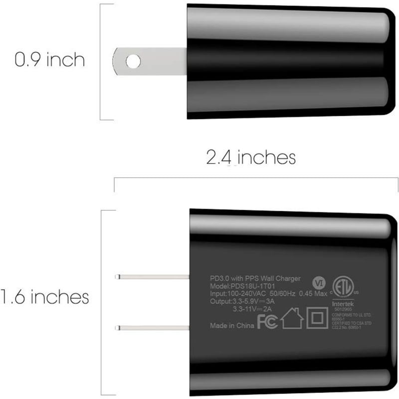 4XEM USB-C Wall Charger BLACK - Thumbnail 2