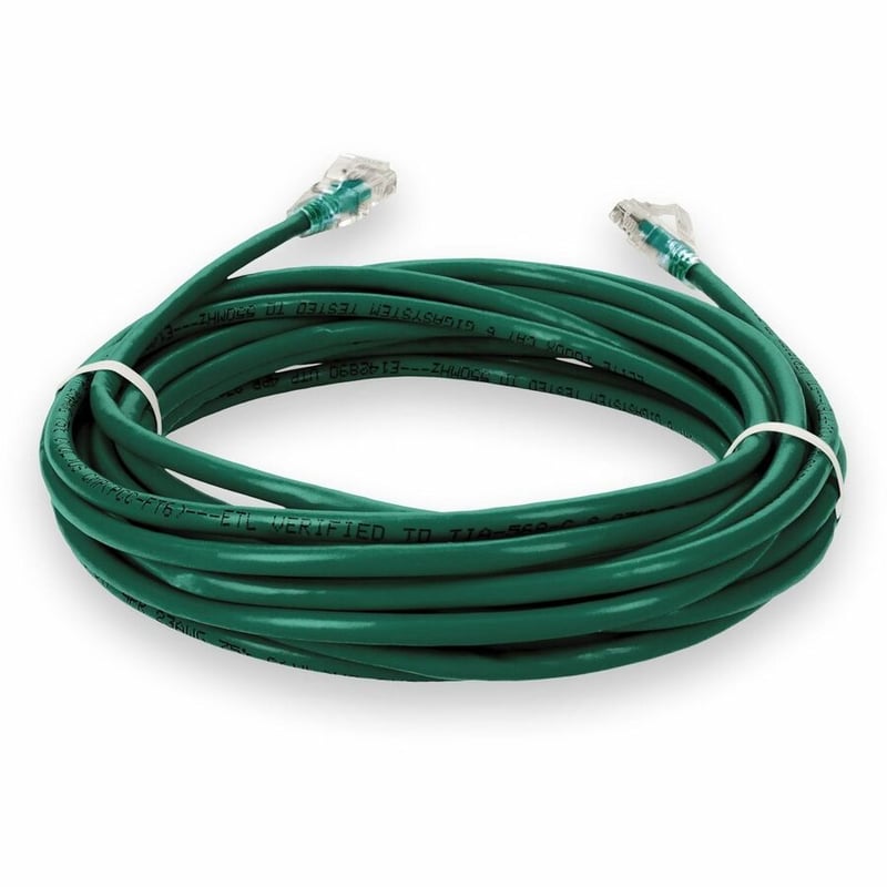 AddOn 30ft Green CAT 6 Plenum-Rated Ethernet Cable Snagless Bubble Boot RJ-45 M/M - Thumbnail 4