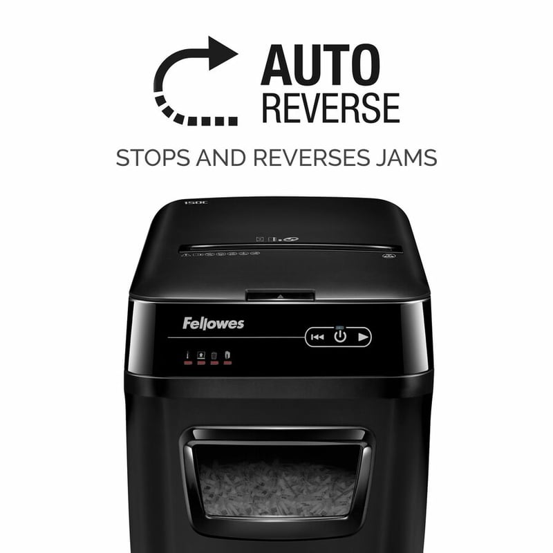 Fellowes AutoMax 150C Cross-Cut 150-Sheet Commercial Paper Shredder with Auto Feed - Thumbnail 4