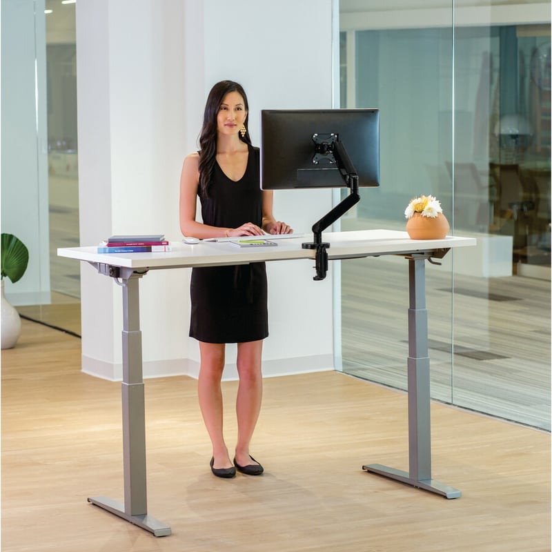 Fellowes High Pressure Laminate Desktop White - 72"x30" - Thumbnail 3