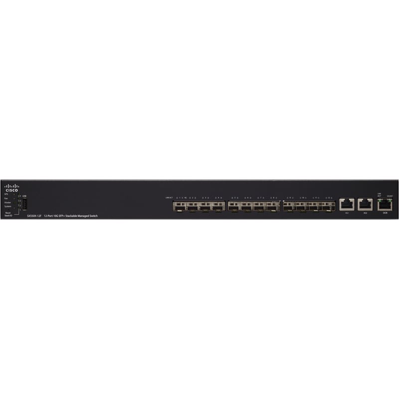 Cisco SX550X-12F 12-Port 10G SFP+ Stackable Managed Switch - Thumbnail 2