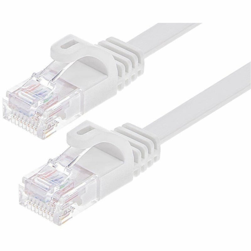 CAT6 PATCH CABLE FLAT DESIGN_3FT WHITE - Thumbnail 1