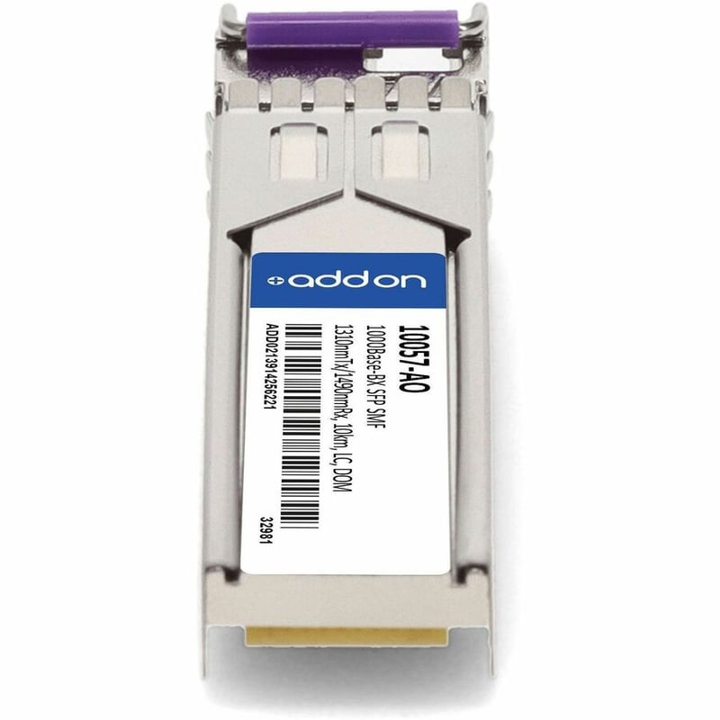 AddOn Extreme Networks 10057 Compatible TAA Compliant 1000Base-BX SFP Transceiver (SMF, 1310nmTx/1490nmRx, 10km, LC, DOM) - Thumbnail 4
