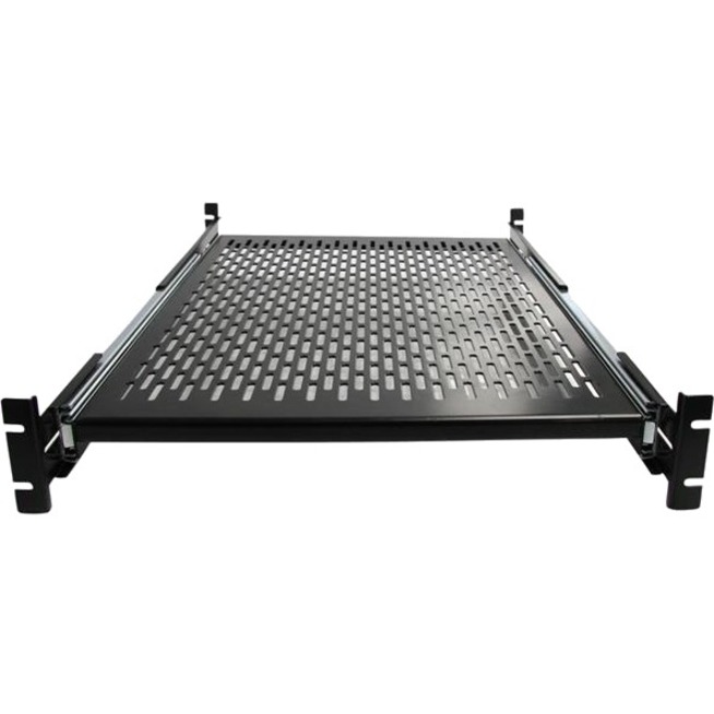 StarTech.com 2U 20 to 30in Adjustable Mounting Depth Vented Sliding Rack Mount Shelf - 50lbs / 22.7kg - 24in Deep - Thumbnail 5