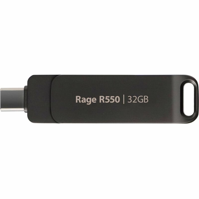 PATRIOT RAGE R550 32GB USB 3.2 GEN 1 SWING TYPE-A+C DARK SHADOW - Thumbnail 3