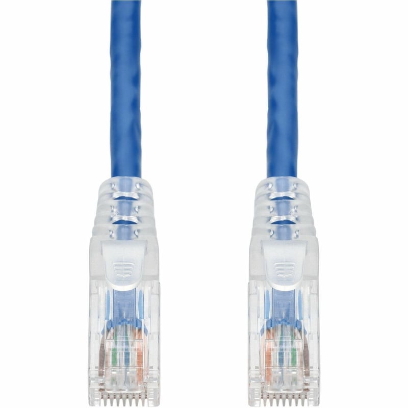 AddOn 11ft Blue CAT 6A PVC Ethernet Cable Snagless Easy Clear Boot TAA RJ-45 M/M - Thumbnail 1