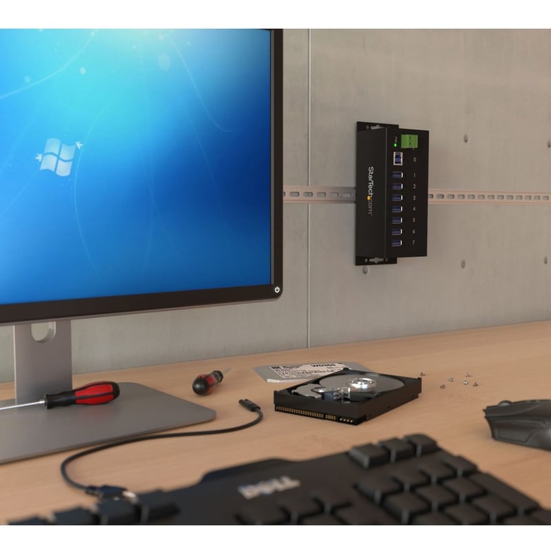 StarTech.com 7 Port Industrial USB 3.0 Hub with ESD - 5Gbps - Thumbnail 4