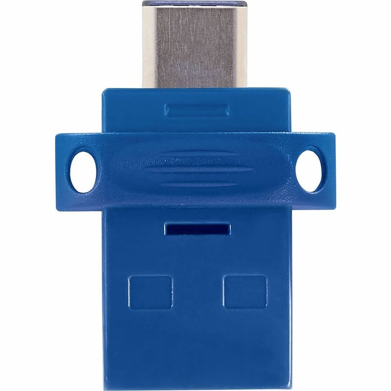 128GB Store 'n' Go Dual USB Flash Drive for USB-C Devices - Blue - Thumbnail 4