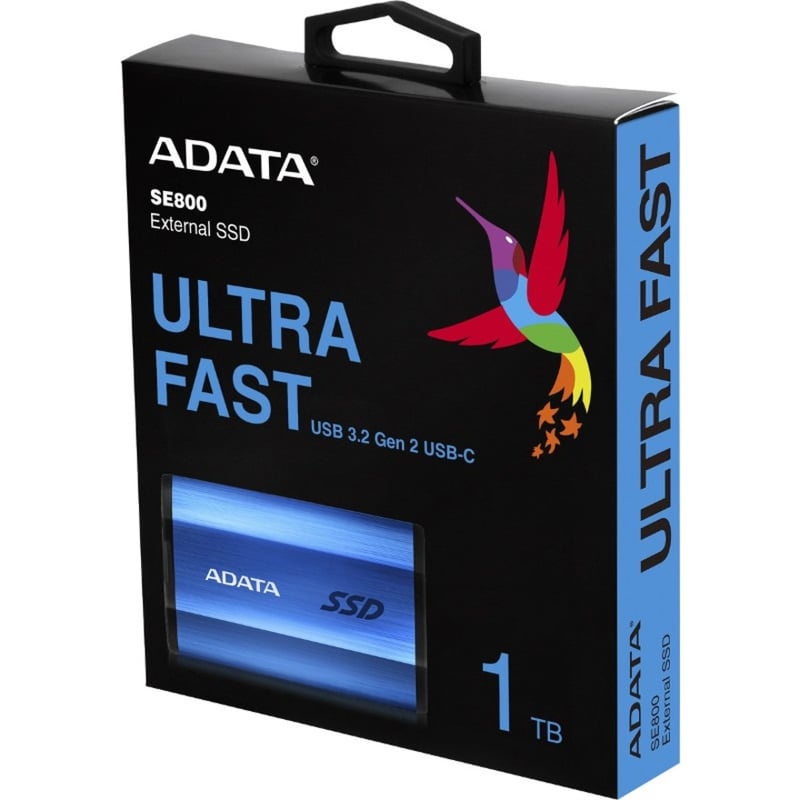 Adata SE800 ASE800-1TU32G2-CBL 1 TB Portable Rugged Solid State Drive - 2.5" External - Blue - Thumbnail 5