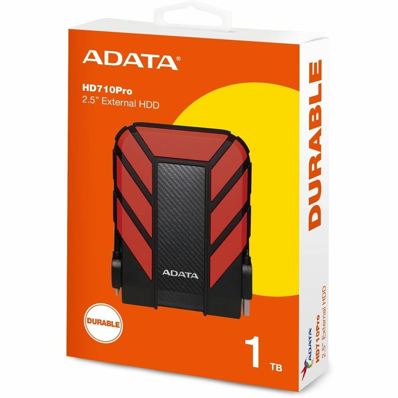 Adata HD710 Pro AHD710P-1TU31-CRD 1 TB Hard Drive - 2.5" External - Red - Thumbnail 1