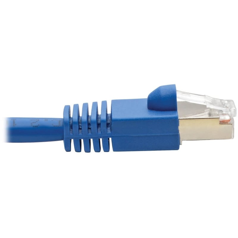 Eaton Tripp Lite Series Cat6a 10G Snagless Shielded STP Ethernet Cable (RJ45 M/M), PoE, Blue, 8 ft. (2.43 m) - Thumbnail 4