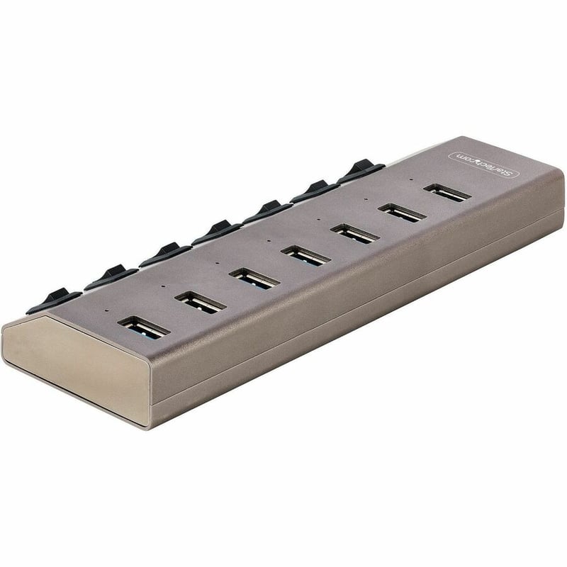 StarTech.com 7-Port Self-Powered USB-C Hub with Individual On/Off Switch, Desktop/Laptop USB-C to USB-A Hub, USB Type C Hub w/Power Supply - Thumbnail 4