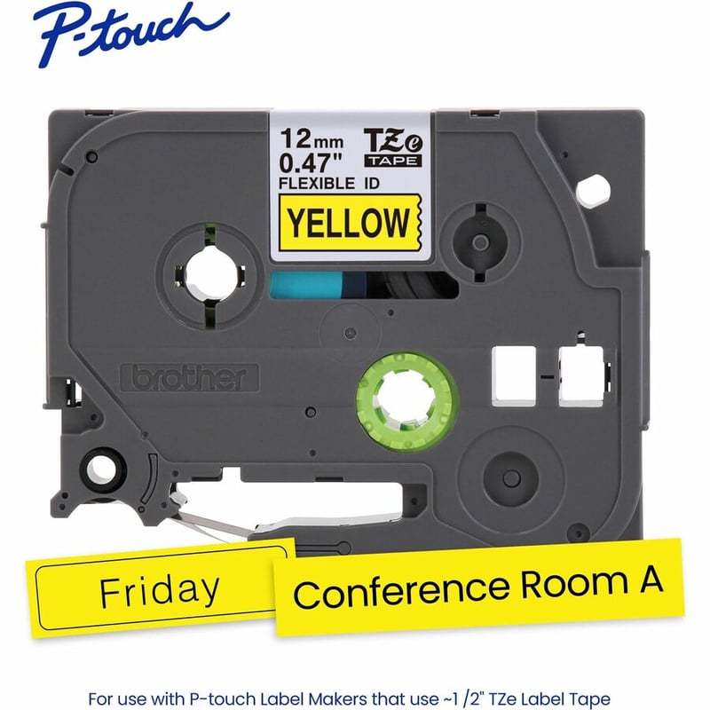 BLACK/YELLOW FLEXIBLE ID 12MM - Thumbnail 2