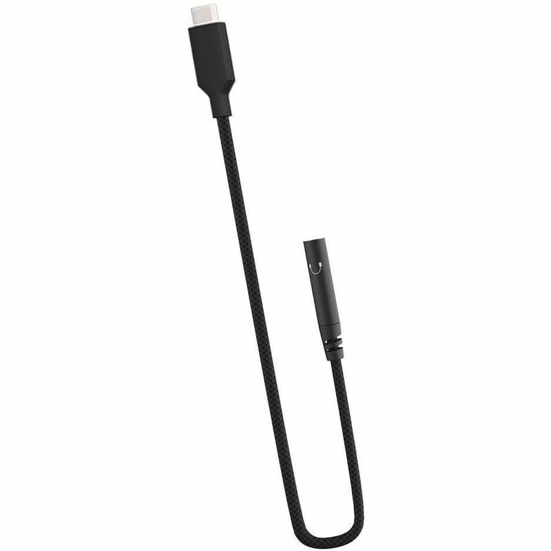 MAXCases Extreme Headset w/braided cable, inline volume control and built-in microphone w/USB-C connector (Black) - Thumbnail 4