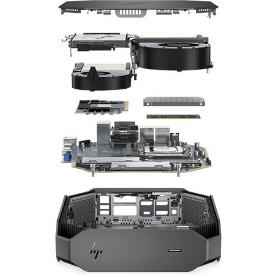 HP Z2 Mini G5 Workstation - 1 x Intel Core i7 10th Gen i7-10700 - 64 GB - 1 TB SSD - Mini PC - Thumbnail 4