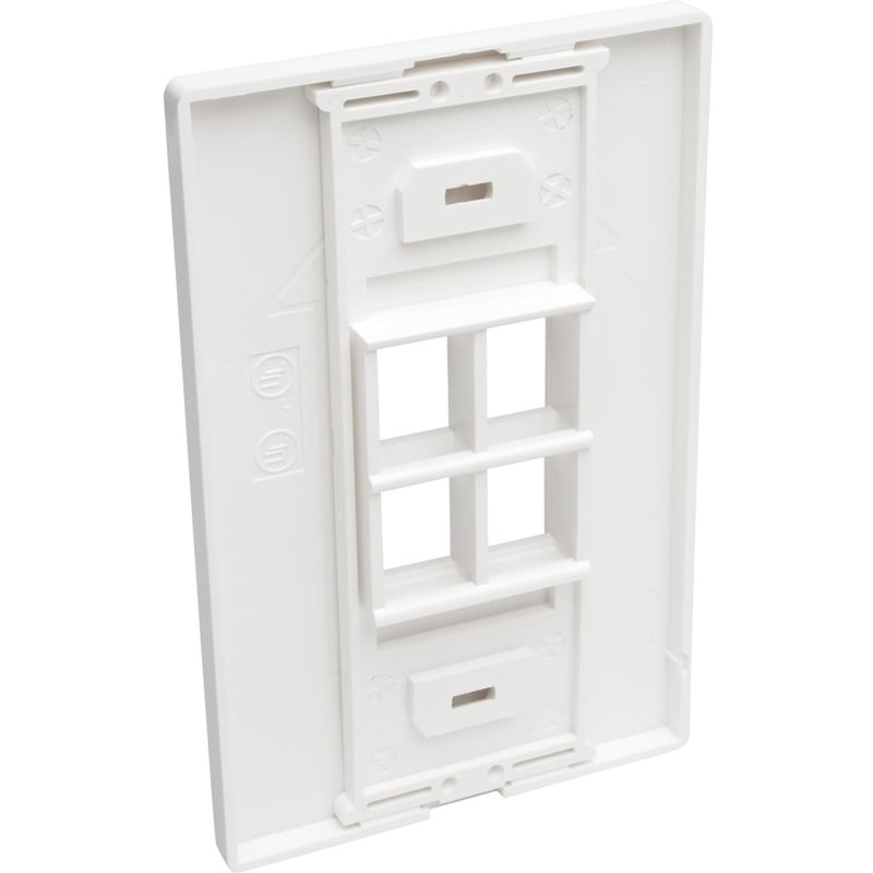Tripp Lite by Eaton Single-Gang 4-Port Wall Plate Keystone Cat5/6 USB HDMI Dport RCA - Thumbnail 5
