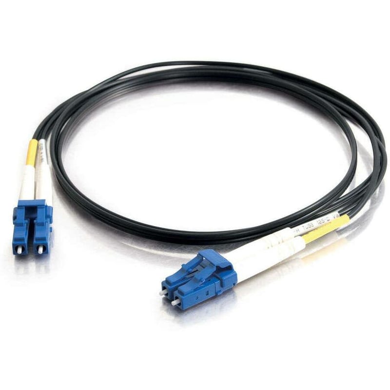 C2G-10m LC-LC 9/125 OS1 Duplex Singlemode PVC Fiber Optic Cable - Black - Thumbnail 2