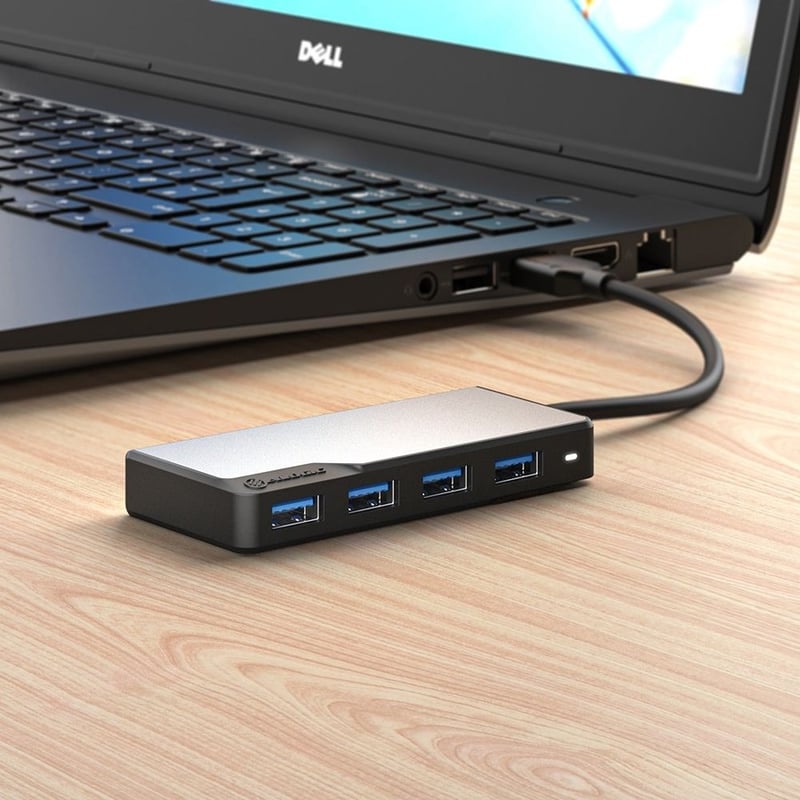 ALOGIC USB-A Fusion SWIFT 4-in-1 Hub -Space Grey - Thumbnail 2