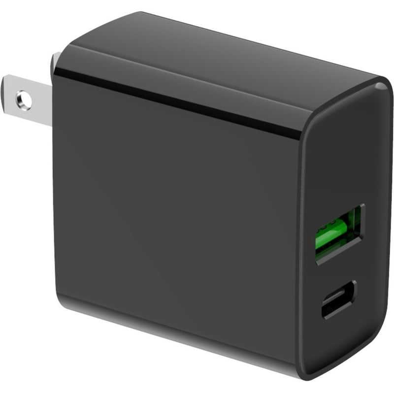 4XEM 20W Dual USB Wall Charger - Black - Thumbnail 1