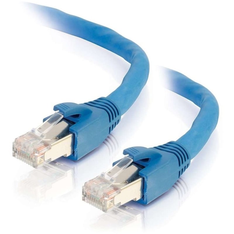 C2G 75ft Cat6 Ethernet Cable - Snagless Solid Shielded - Blue - Thumbnail 2