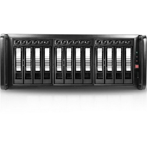 RAIDage JAGE412HDSL Drive Enclosure 12Gb/s SAS, SATA/600 - Mini-SAS HD Host Interface - 4U Rack-mountable - Black, Silver - Thumbnail 1