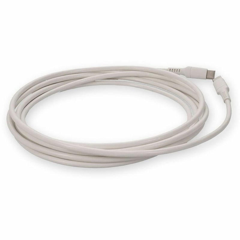 AddOn 2.0m (6.6ft) USB C 2.0 Male to USB C 2.0 Male Sync and Charge White Cable - Thumbnail 5