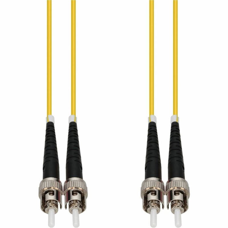 AddOn 45m ST to ST Yellow OS2 Duplex OFNP (Plenum-Rated) SMF Fiber Patch Cable - Thumbnail 1
