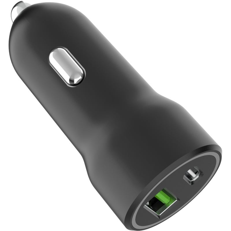 4XEM Dual USB Car Charger Adapter A/C - Black - Thumbnail 1