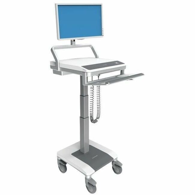 Capsa Healthcare - T7 Non-Powered Cart (T75-N-2P10010) - Non-Powered Mobile Computing Cart - No Power System - Manual Lift - No Battery - Thumbnail 1