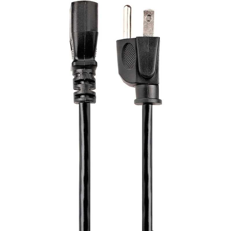 StarTech.com 12ft (3.6m) Computer Power Cord, NEMA 5-15P to C13, 10A 125V 18AWG, Black Replacement AC PC Power Cord TV/Monitor Power Cable - Thumbnail 2