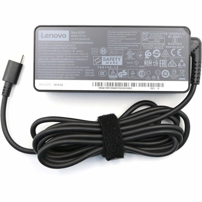LENOVO AC ADAPTER 1 PACK 65 W 120 V AC 230 V AC INPUT 5 V - Thumbnail 2