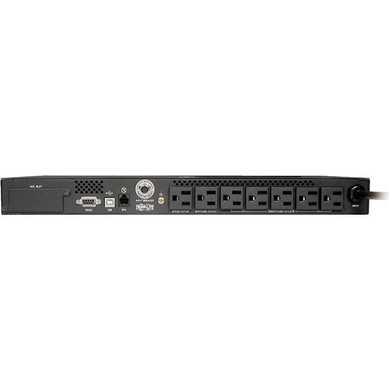 Tripp Lite by Eaton UPS TAA-Compliant SmartPro 120V 500VA 300W Line-Interactive UPS 1U Rack/Vertical Network Card Options USB DB9 Serial - Thumbnail 2