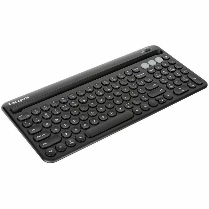 Multi-Device Bluetooth Antimicrobial Keyboard with Tablet/Phone Cradle - Thumbnail 5