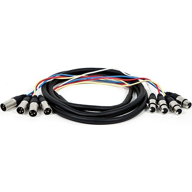 XLR MALE TO XLR FEMALE SNAKE CABLE 10FT - Thumbnail 1