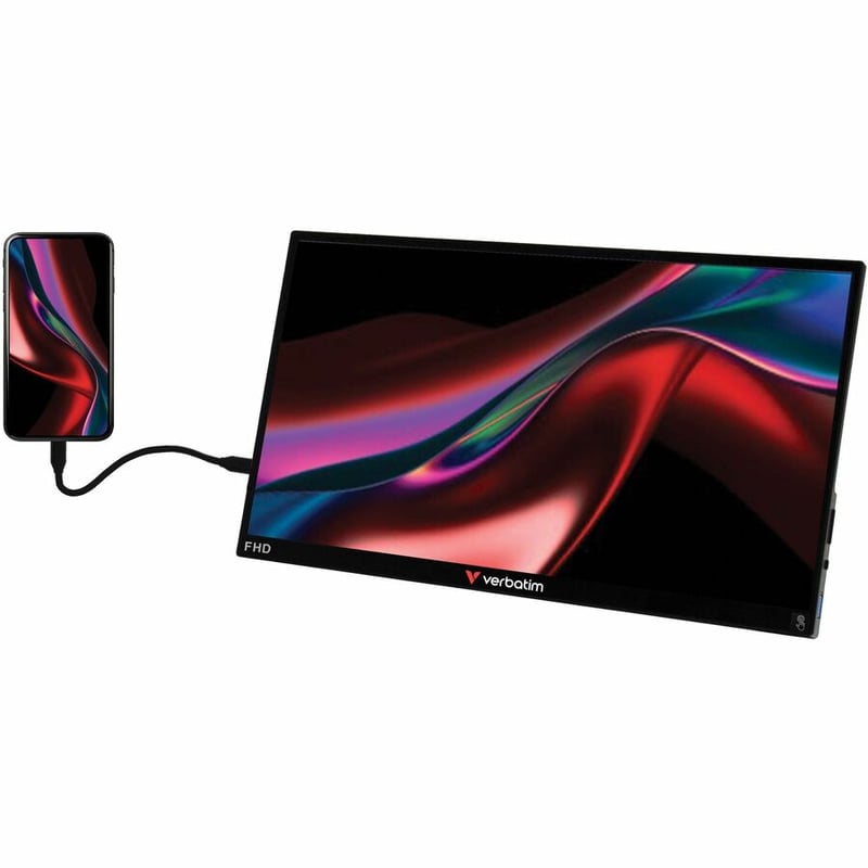 Verbatim Portable Touchscreen Monitor Full HD 1080p 15.6" Metal Housing