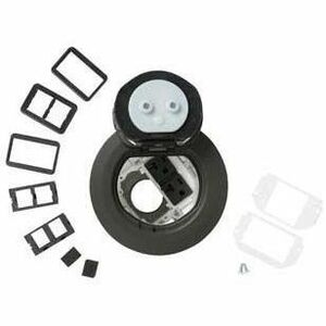 Wiremold 4AT Prewired Dual Service Style Evolution Poke-Thru Device-Gray - Thumbnail 1