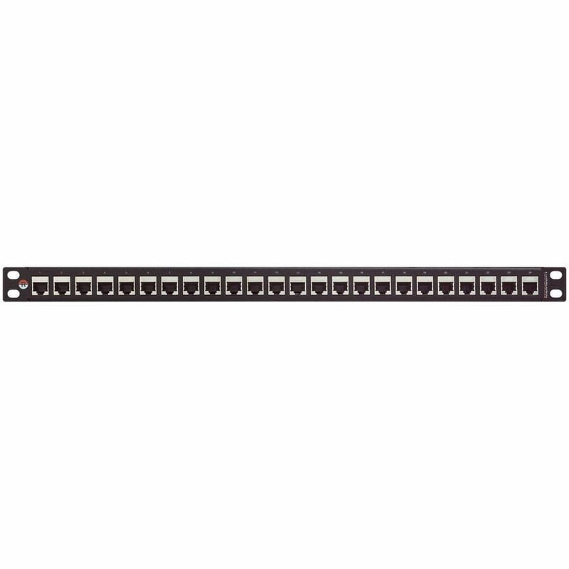 PATCHPANEL 24 PORT - 2/3U - BLA FRAME - SHIELDED COUPLERS - Thumbnail 3