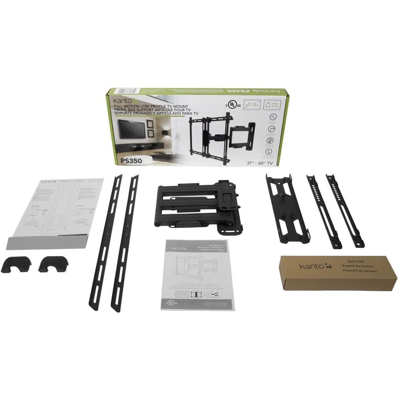 Kanto PS350 Wall Mount for TV - Black - Thumbnail 2