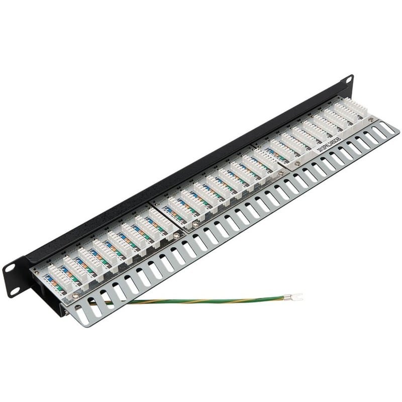 Tripp Lite by Eaton Cat5e/Cat6 24-Port Patch Panel - Shielded Krone IDC 568B RJ45 Ethernet 1U TAA - Thumbnail 4