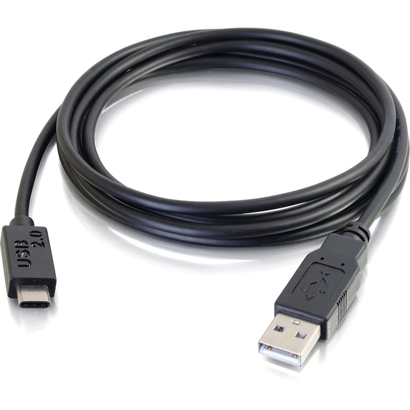 C2G 6ft USB C to USB A Cable - USB C 2.0 to USB Cable - 480Mbps - Black - M/M - Thumbnail 5