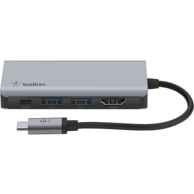 Belkin USB-C 4-in-1 Multiport Adapter, Laptop Docking Station, 2x USB-A 3.0, 4k HDMI, 100W Power Delivery - Thumbnail 5