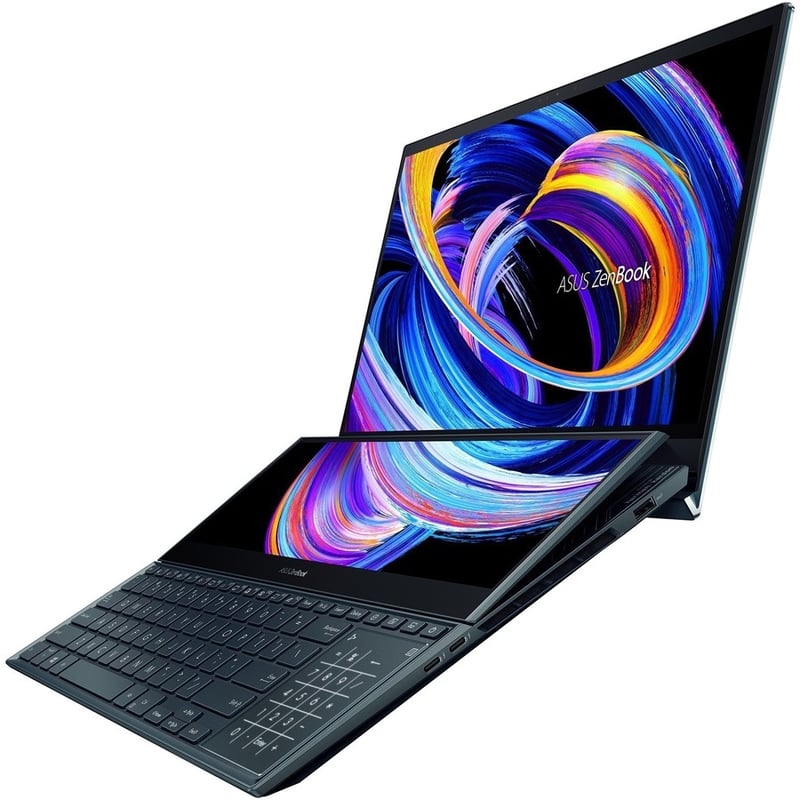 Asus ZenBook Pro Duo 15 OLED UX582 UX582ZM-XS96T 15.6" Touchscreen Notebook - 4K UHD - Intel Core i9 12th Gen i9-12900H - 32 GB - 1 TB SSD - Celestial Blue