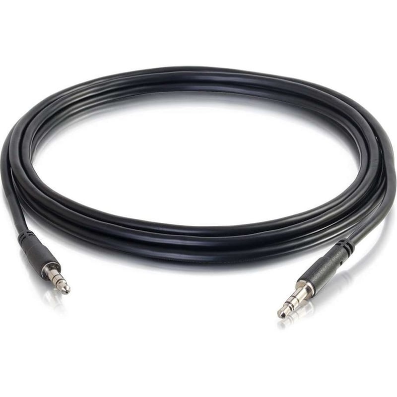 C2G 10ft Slim Aux 3.5mm Audio Cable - M/M - Thumbnail 1