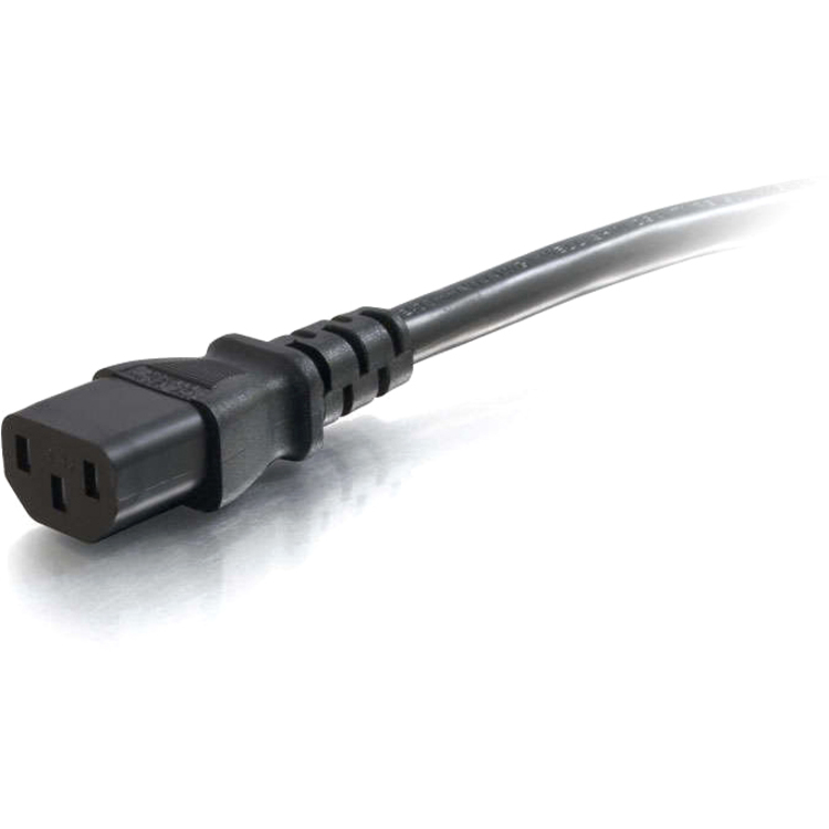C2G 25ft 14 AWG Hospital Grade Power Cord (NEMA 5-15P to IEC320C13) - Black - Thumbnail 2