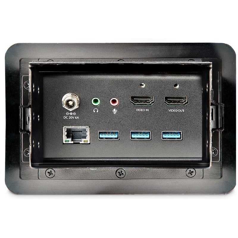 StarTech.com Conference Room Docking Station, In-Table Universal Laptop Dock, HDMI/60W PD/USB Hub/GbE/Audio, Huddle/Boardroom Connectivity - Thumbnail 3