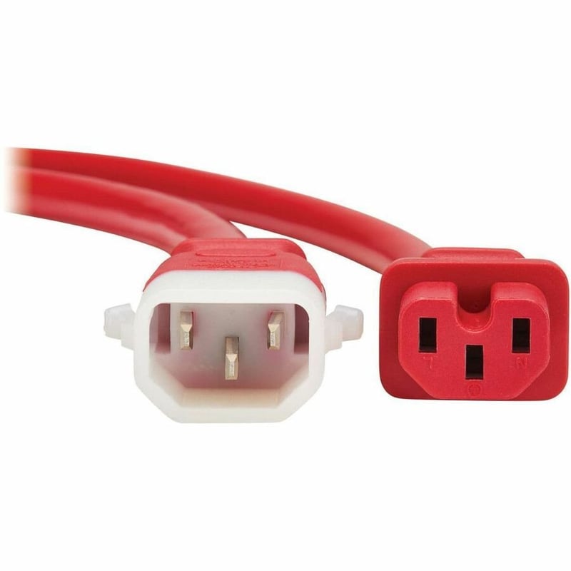 PDU POWER CORD C15 P-LOCK C14 HEAVY-DUTY 15A 250V 6FT RED 6-PACK - Thumbnail 3