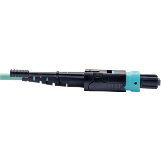 Eaton Tripp Lite Series MTP/MPO Fan-out Cable with Push/Pull Tab Connectors, MTP/MPO to 4xLC, 40GbE, 40GBASE-SR4,OM3 Plenum-rated - Aqua, 2M (6.56 ft.) - Thumbnail 4
